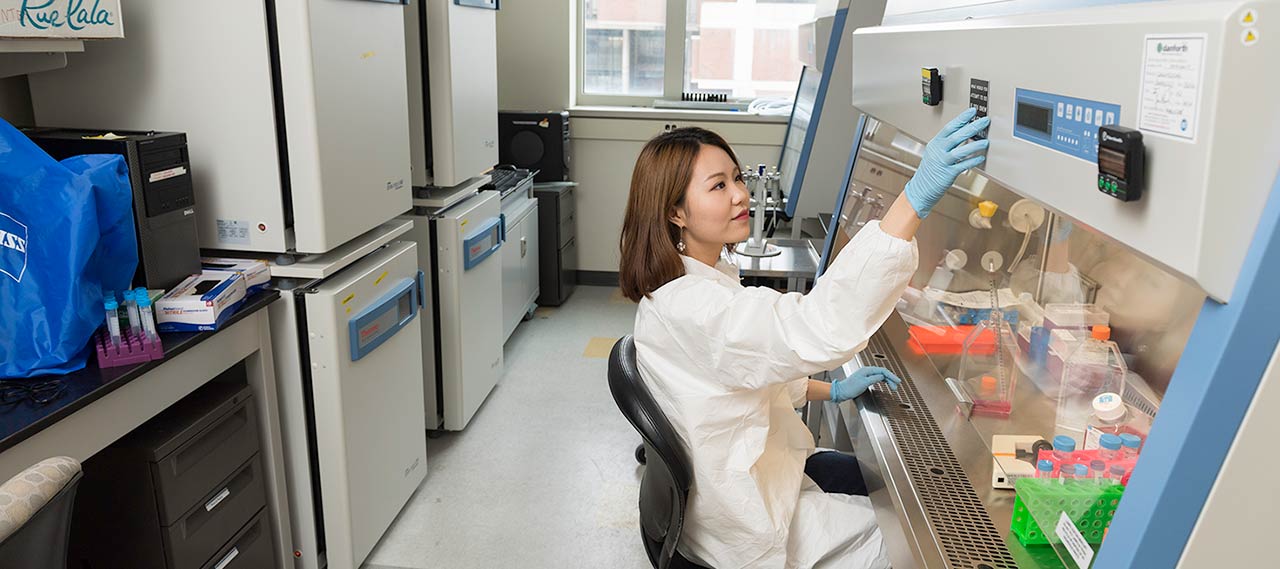 A student in a lab