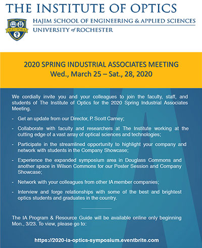 Spring 2020 invitation.