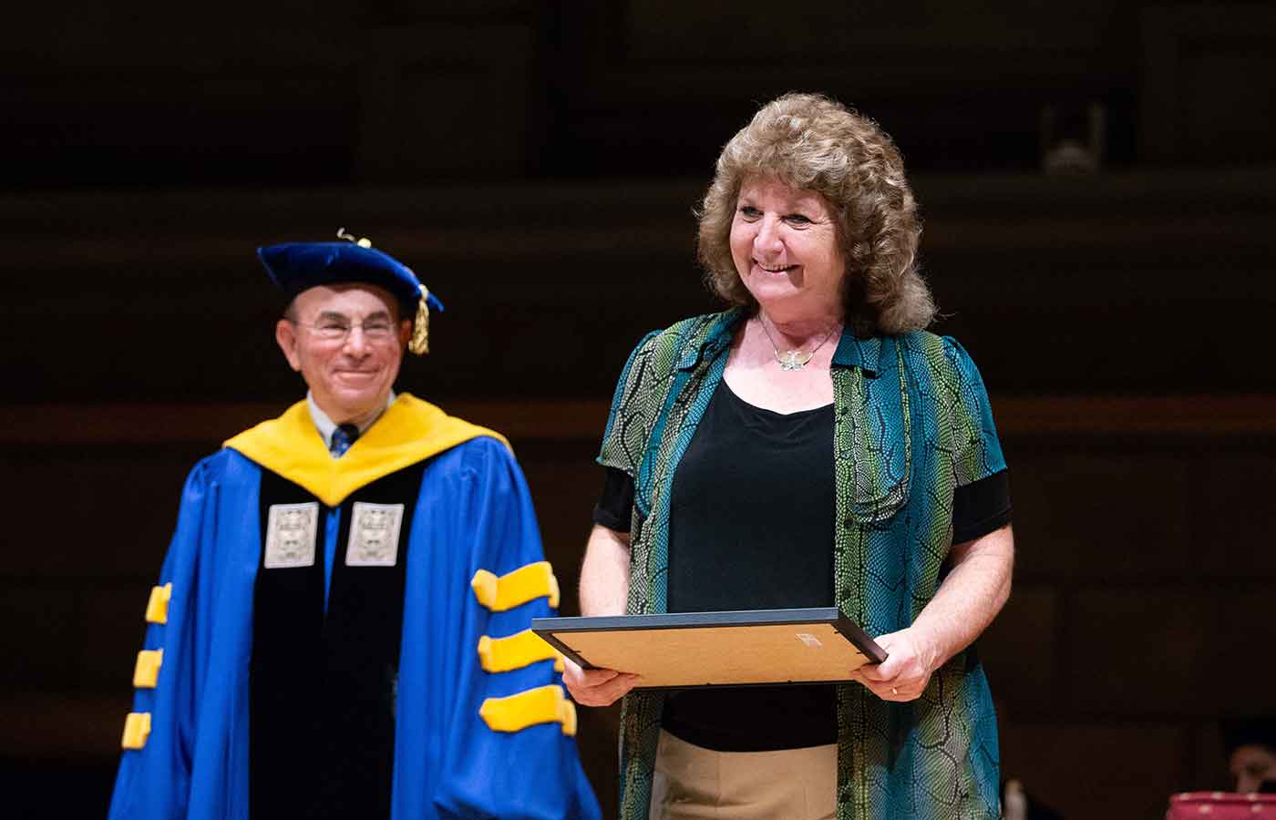 Gina Kern receiving her award
