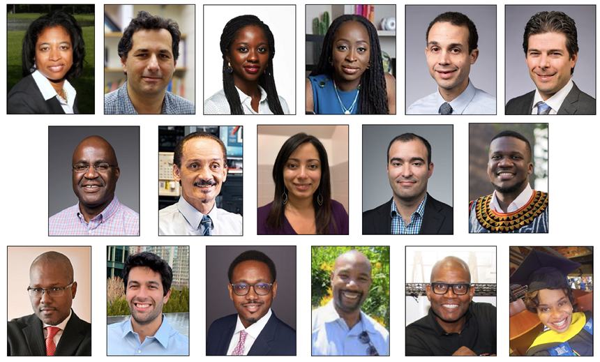 A collage of headshots of faculty, staff, and alumni.