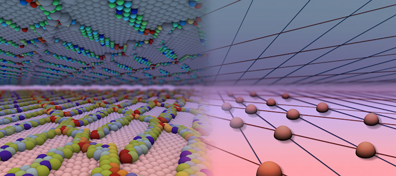 Graphic image depicting structure of materials.