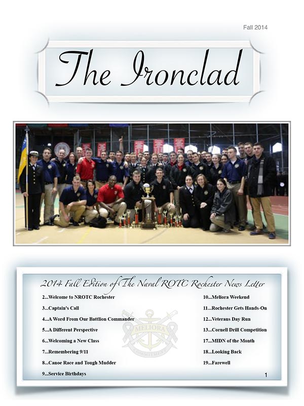 Cover page for 2014 newsletter, edition two.