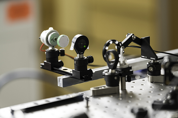 A close up of some optics equipment.