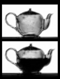 Terahertz waves penetrate a teapot