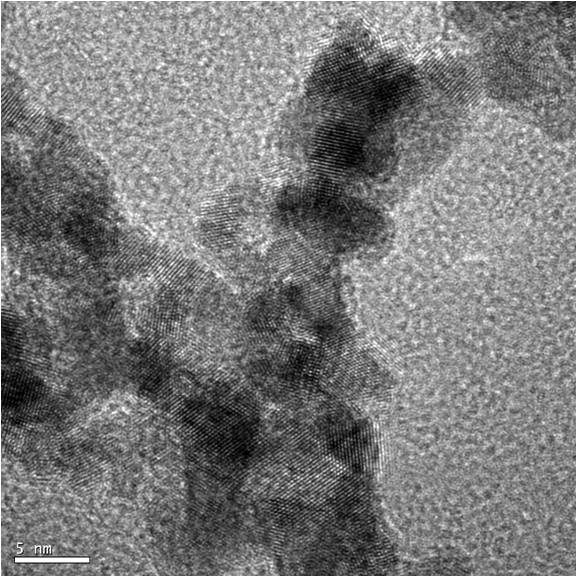 HRTEM  of PtFe3 Porous Nanowires;
