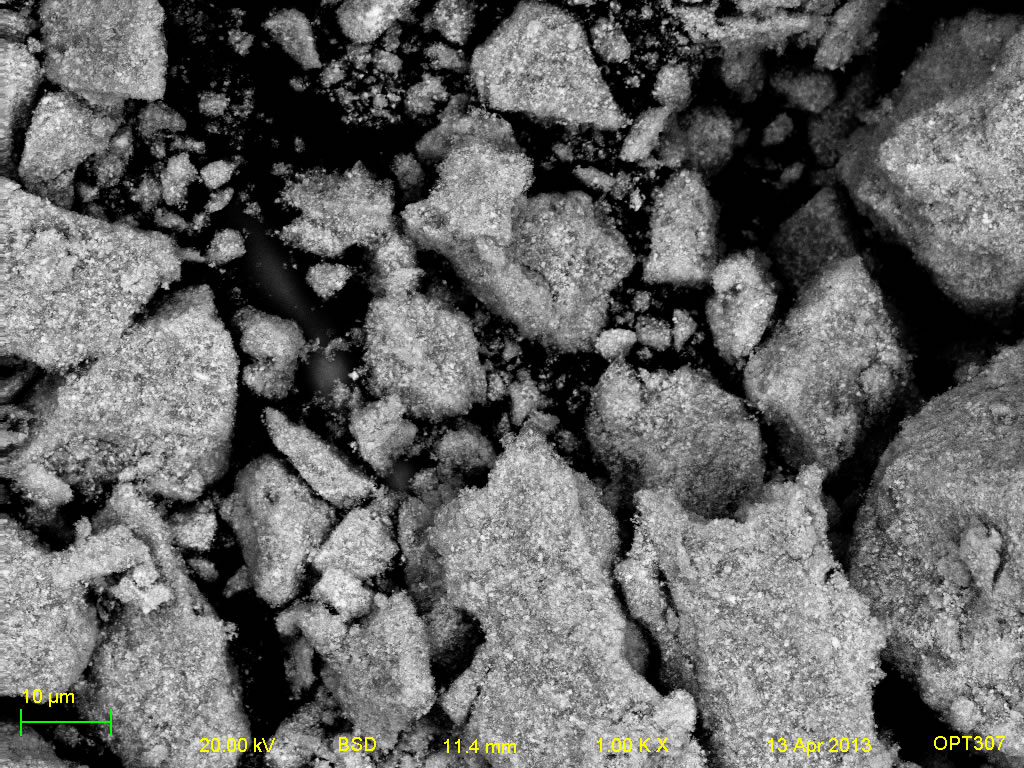Backscatter electron micrograph of A001-1 1kx