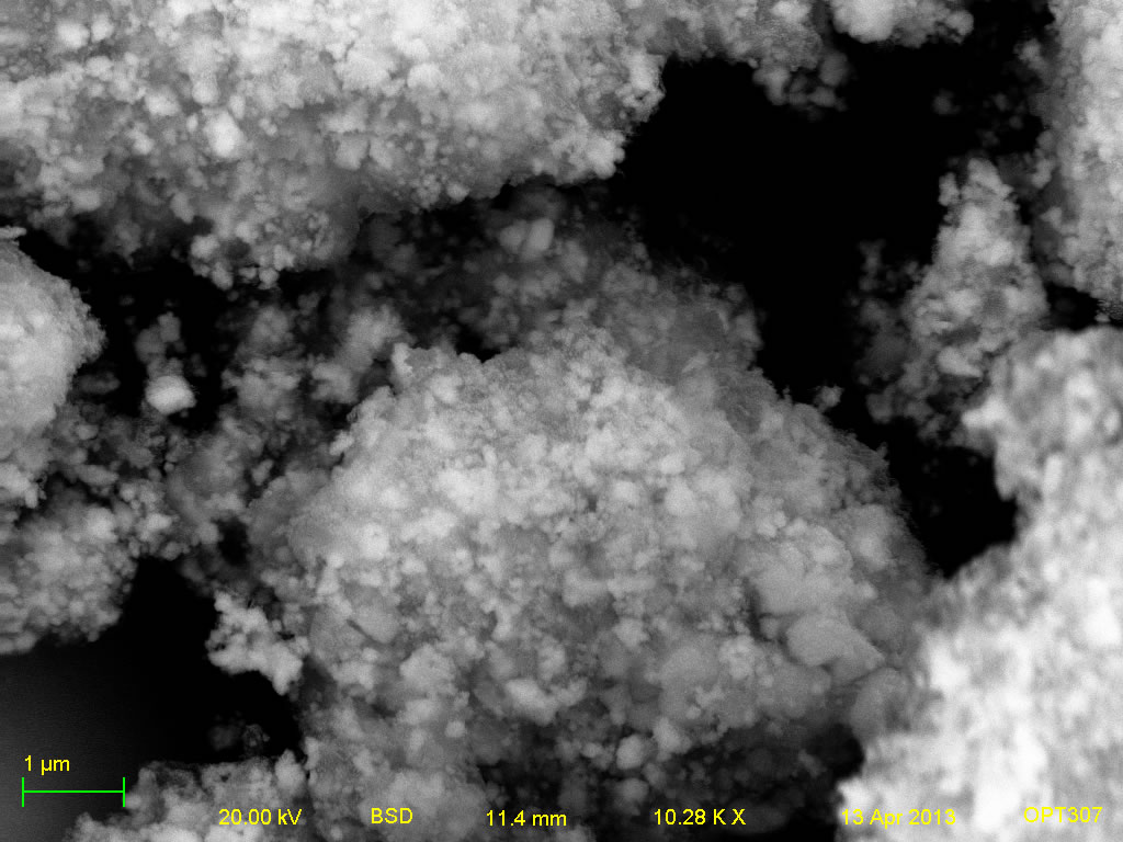 Backscatter electron micrograph of A001-1 10kx