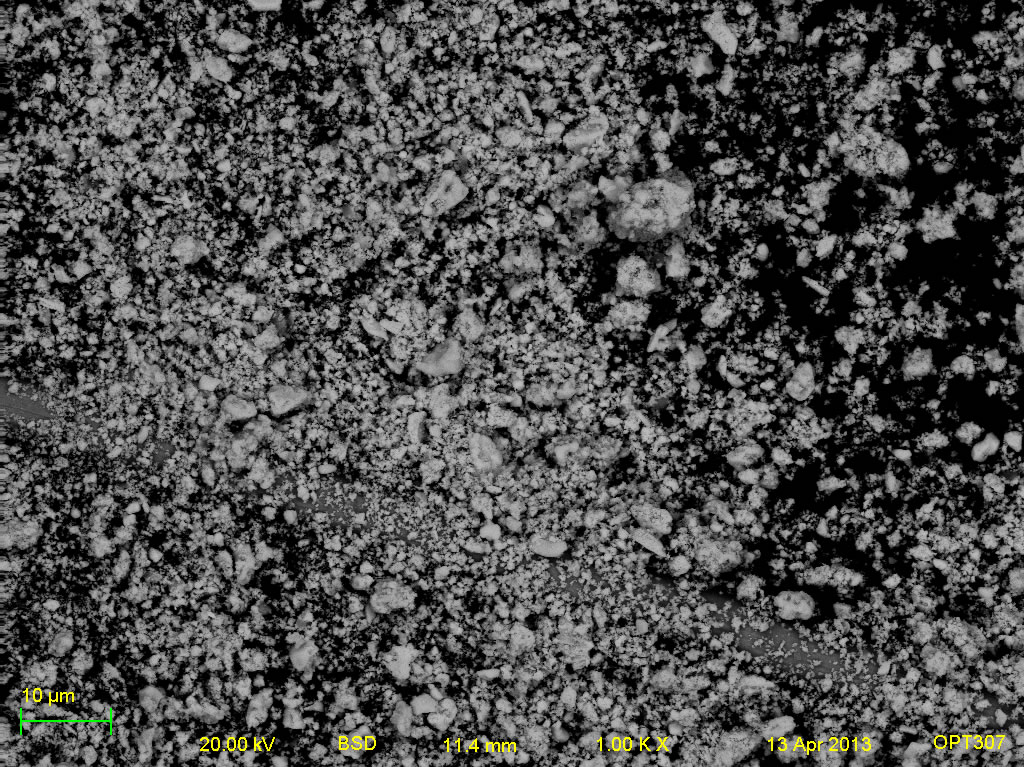 Backscatter electron micrograph of A001-1C 1kx