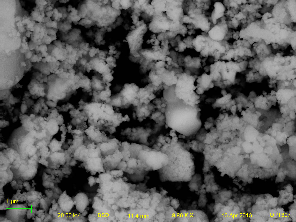 Backscatter electron micrograph of A001-1C 10kx