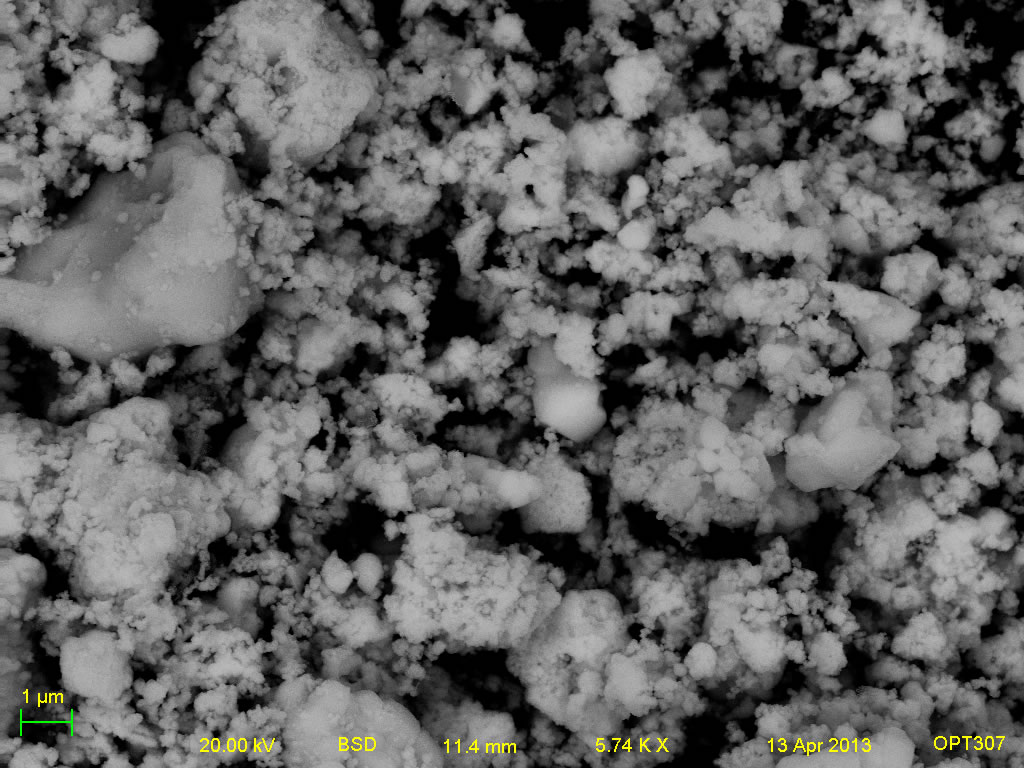 Backscatter electron micrograph of A001-1C 5kx