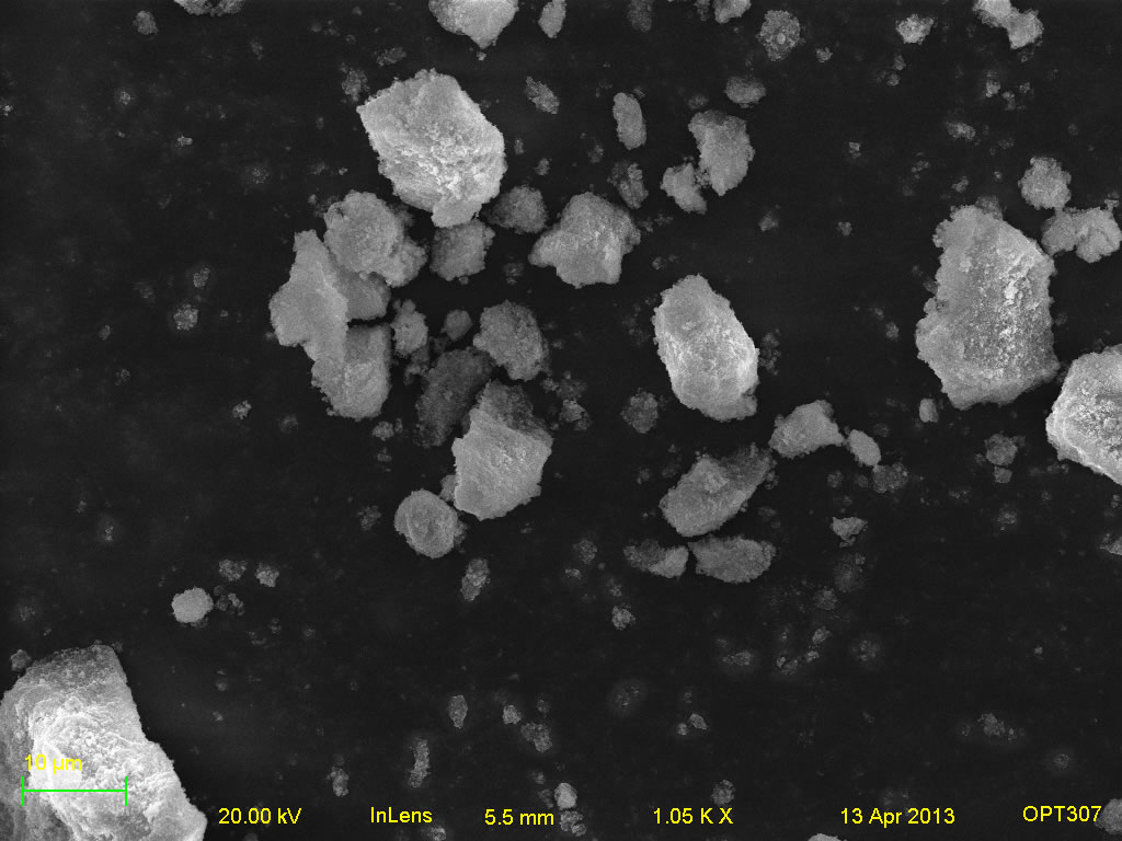 Secondary electron micrograph of A001-1 1kx