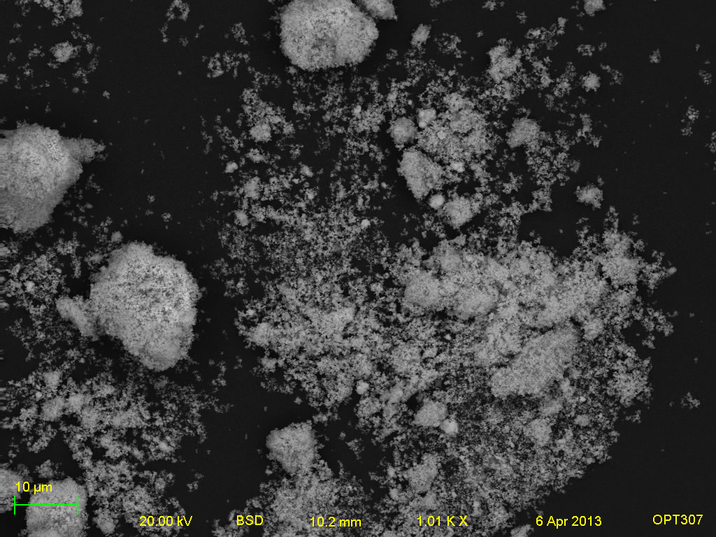 Backscatter electron micrograph of A001-6A 1kx