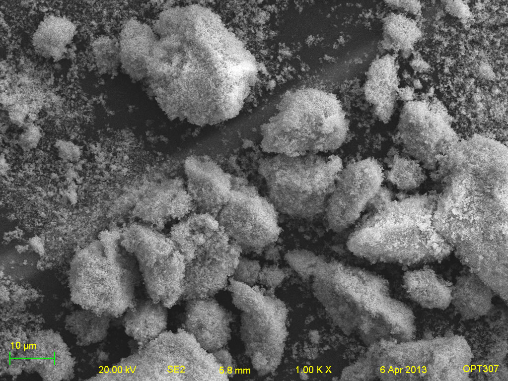 Secondary electron micrograph of A001-6A 1kx