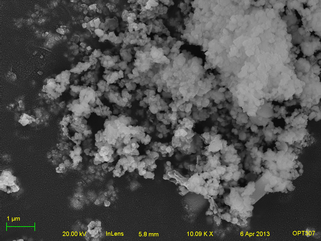 Secondary electron micrograph of A001-6A 10kx