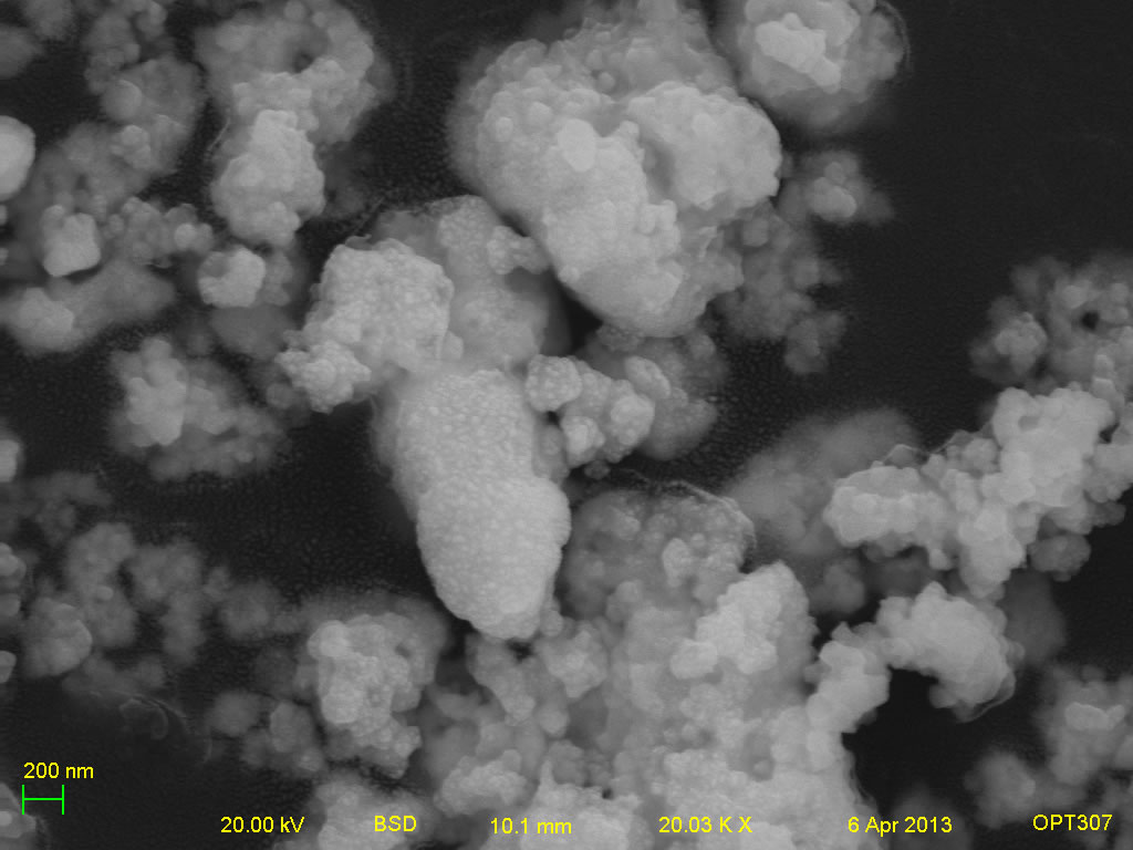 Backscatter electron image of A001-6B 20kx