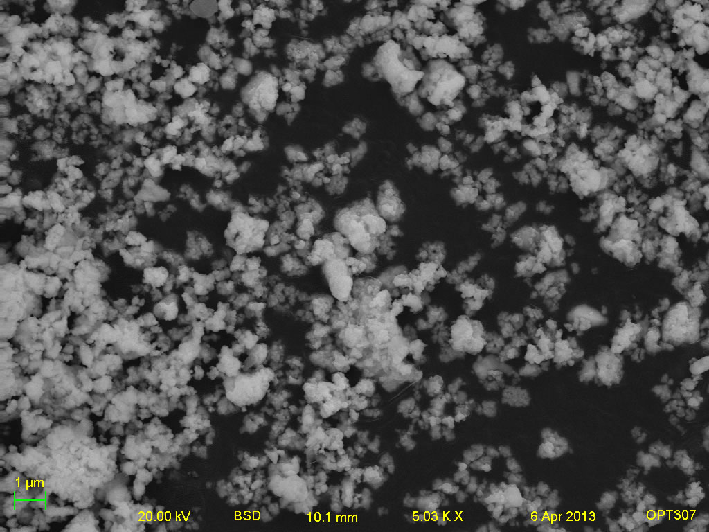 Backscatter electron micrograph of A001-6B 5kx