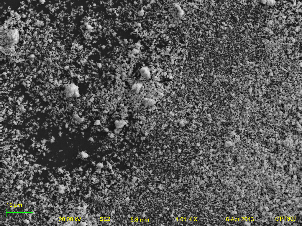 Secondary electron micrograph of A001-6B 1kx