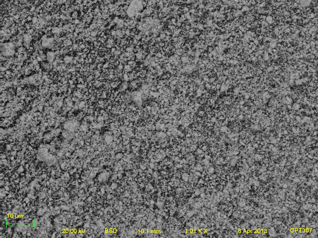Backscatter electron micrograph of ECHO-SR6 1kx