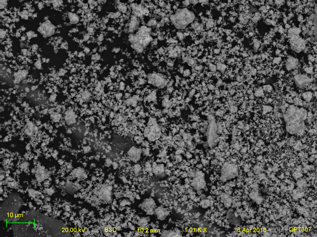 Backscatter electron micrograph of Unicer166 1kx