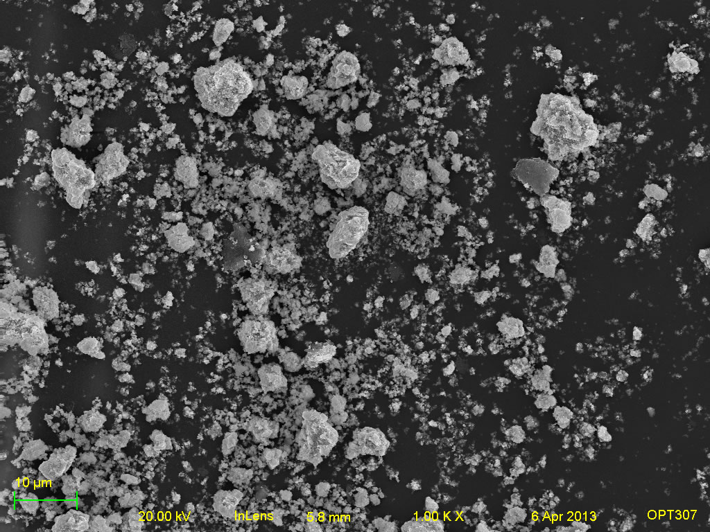 secondary electron micrograph of Unicer 166 1kx