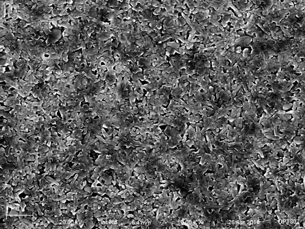 post-etched meteorite, 10kX SEM pic