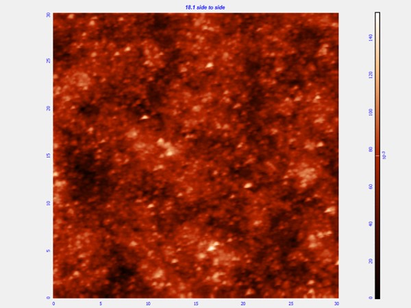 floppy disk, 30um 2D AFM, left to right scan