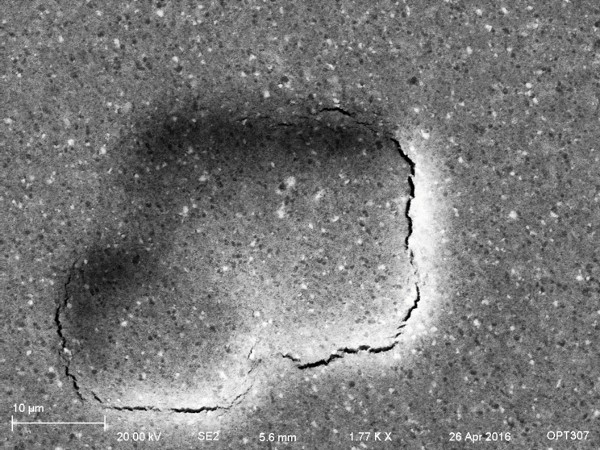 zip disk, beam damage resulting from EDX mapping scans