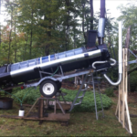 Side view of CHIP, the current system used to produce biochar.