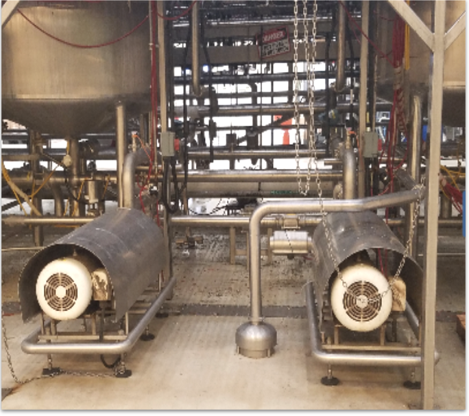 The problematic twin screw pumps in the LiDestri production lines