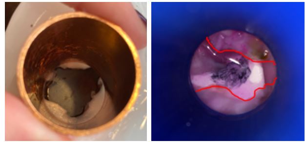 Bench Testing Results showing reduced obstruction in our PVA muscle model