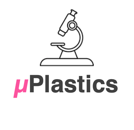 Team logo, depicting a microscope and the team name: “The µPlastics”.