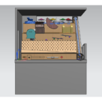 Front view of the ball machine