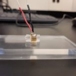 Prototype of blood chamber with attached electrodes