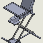 This is our final design that has space for the cast and height adjustability.