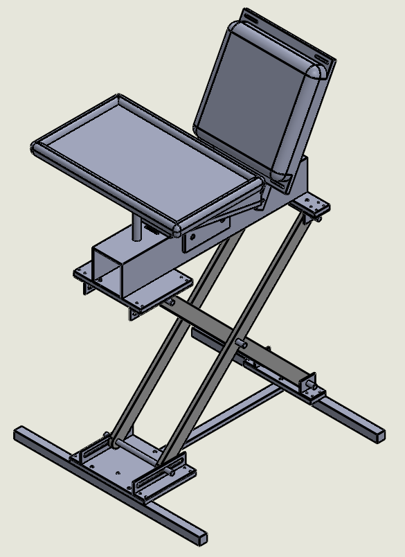 Feature image This is our final design that has space for the cast and height adjustability.