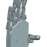 A full assembly of the prosthetic hand.