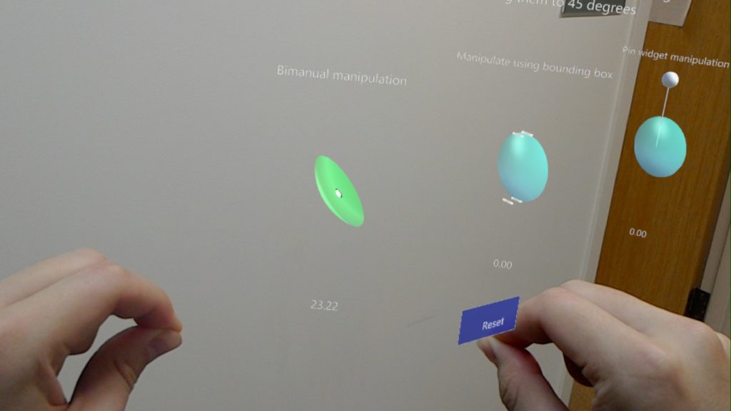 Augmented reality lens tilting interaction method