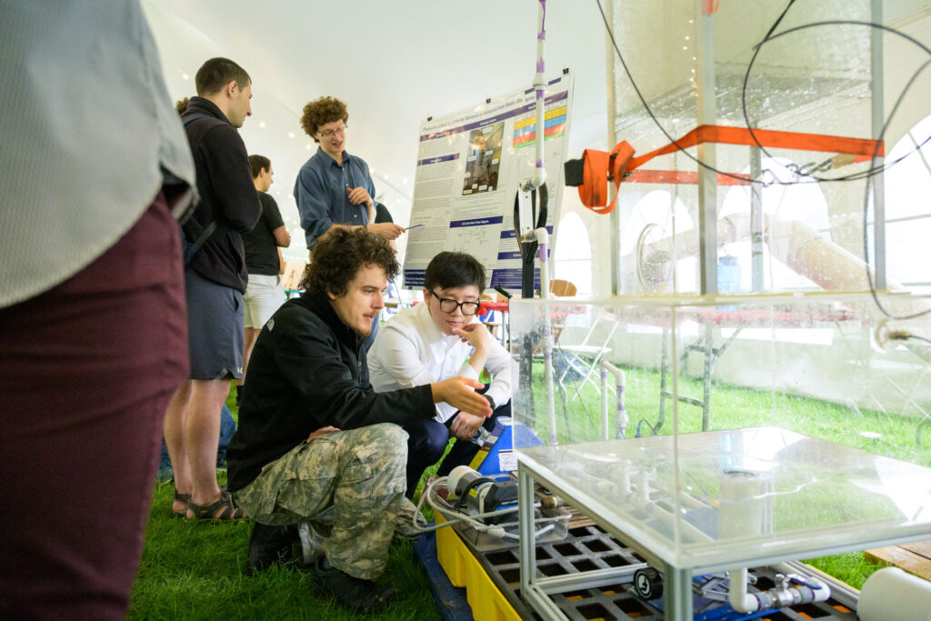 Seniors in UR’s Hajim School of Engineering & Applied Sciences present their projects to the academic community during the school’s annual Design Day