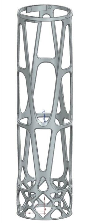 A Computer-Aided Design (CAD) model representative of the team's final prototype.